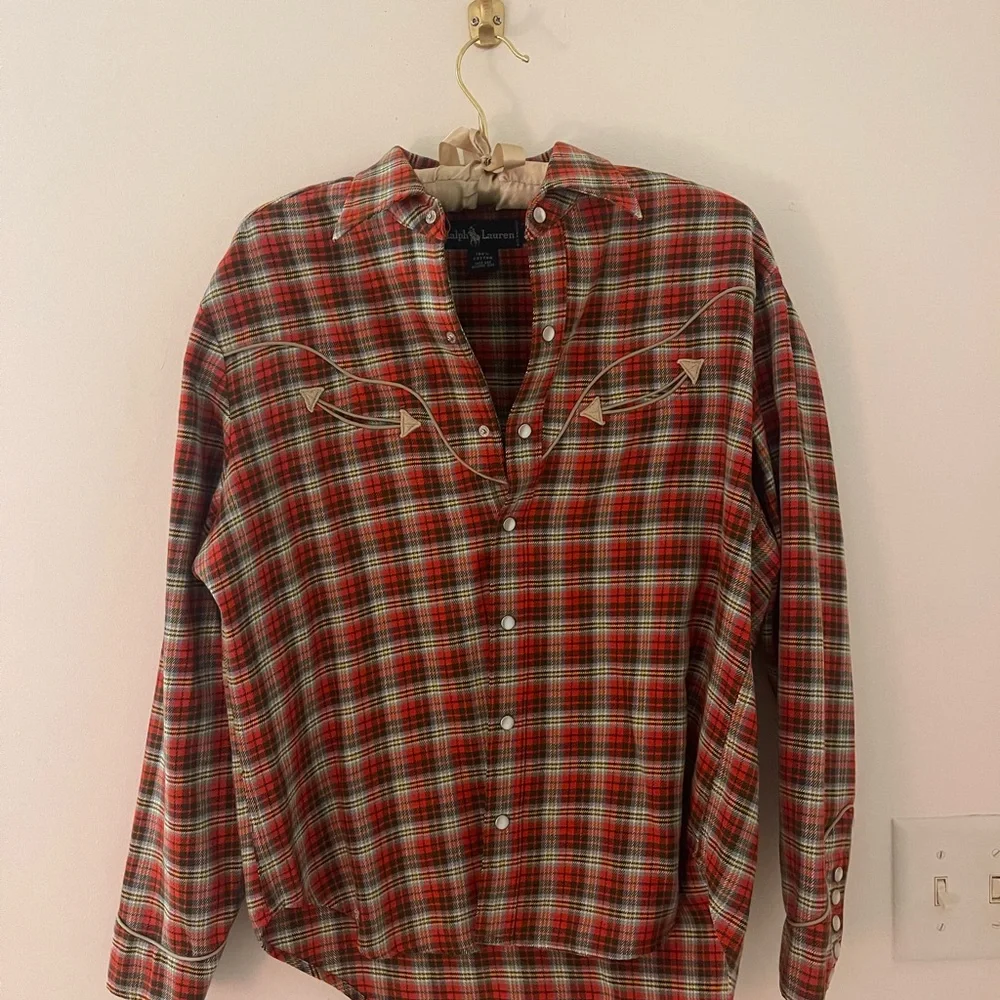 ralph lauren 100% cotton size 8 button up beautiful top - Picture 1 of 7